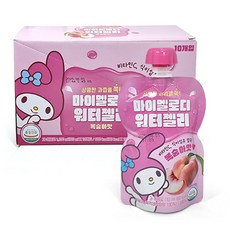 산리오 마이멜로디 워터젤리 복숭아맛 10개입, 110ml, 10개