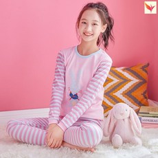 블루 중학교 용 헤드 여성 순면 코튼 학생 보온내의 큐트 고등학교 한