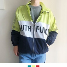 레트로 윈드러너 남자 삼색바람막이