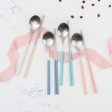 보테 올스텐 수저세트, 4세트, 숟가락+젓가락, 아이보리+피치핑크+블루그레이+블루그린 4세트, 숟가락+젓가락, 아이보리+피치핑크+블루그레이+블루그린