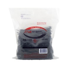 국산 한올케이블타이 한올전선타이, 1000개, 블랙