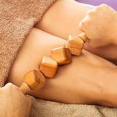 Tuuli 액세서리 안티 셀룰 라이트 마사지 마사지 마사지 롤러 핸들 Maderotherapy 4 개의 나무 큐브 롤러 Tuuli Accesso