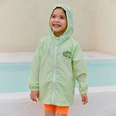 따블리에 여름 아동 바람막이 후드집업 점퍼 비옷 간절기 경량 UV차단 방수코팅