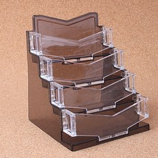 아크릴 명함꽂이 티켓꽂이 쿠폰보관함 ( 검정4단 ), 기본