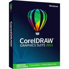 Coreldraw Graphics Suite 2021 | 전문가용 그래픽 디자인 소프트웨어 벡터 일러스트레이션 레이아웃 및 이미지 편집 아마존 독점 입자샵브러쉬팩 PC디스크, PC Disc