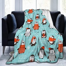 ARRISUM Penguins Playing Flannel Fleece Blanket Soft Micro-Vel (Penguins Playing 60"x50 for Teen), 본상품