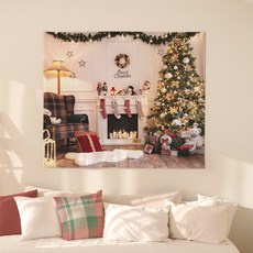 상상후 크리스마스 장식 트리 전구 대형 패브릭 포스터 북유럽 인테리어 150x130 크리스마스파티