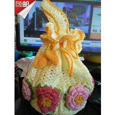 생활도움 봄여름 핫한 여성 가방 손뜨개 손가방 잔돈 핸드폰 단선 핸드백 지갑