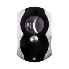 구경 22mm 휴대용 스테인레스 스틸 시가 커터 시가 공구 액세서리 날카로운, Black, 1개