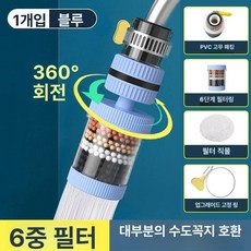 win 수도꼭지정수기필터 필터 수돗물 수도꼭지정수기, 블루 1개, 기본 색상