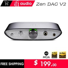 꼬다리DAC 토핑dac 블루투스 C타입 이어폰 젠더 IFi Zen DAC V2 데스크탑 밸런스드 USB 디코더 헤드폰 앰프 3.0 RCA PC Hifi 전문 오디오 음악 올인원 머 - 젠덱v2