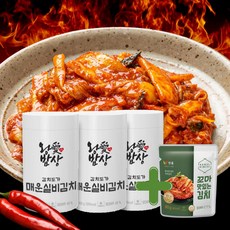 한울 왕애밥상 김치도가 매운실비김치500gX3개+(증정)소포장 맛김치80g