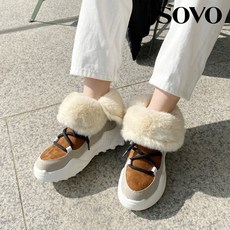 보들보들 털안감 레이스업부츠 5cm