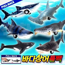 [탑프로모션] 바다상어풀백 돌고래풀백 피규어 풀백카 6종선택, 3.혹등고래, 1개