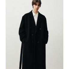 (백화점 상품) [1월 31일 배송] 드로우핏 프리미어 퓨어 캐시미어 로브 더블 코트 [BLACK] 3908800
