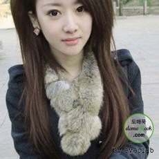 퍼넥워머 밍크목도리 퍼숄 퍼목도리 미니토끼털목도리