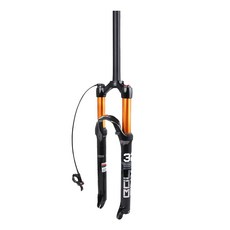 Royalways 고강도 28.6mm 자전거 포크 합금 공기 압력 26 "/27.5"/29 "원격 잠금 포크 충격 흡수기 120mm 여행 프론트 포크, 스트레이트 26 인치