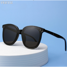 VEETIZ 남성 여성 빅 오버사이즈 편광 선글라스 뿔테 명품 빅사이즈 자외선차단 골프 썬글라스