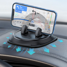 칙슬릭 360도회전 대시보드 차량 휴대폰거치대, 블랙, 1개 블랙, 1개