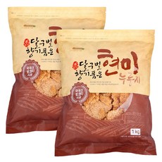 현미 누룽지 100% 국산 누룽지 간식 가마솥누룽지 대용량 바른들식품누룽지, 2개, 1kg