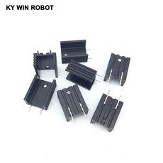 라디에이터 TO220 방열판 TO 220 5 트랜지스터 2 15x10x20mm 냉각 알루미늄 핀 쿨러, 1개