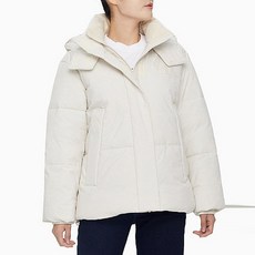 캘빈클라인 AK분당점 캘 빈클라인진 J215159-AEO 여성 크림 푸퍼 패딩 숏 자켓