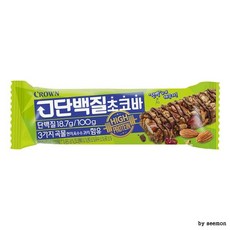 [랜덤마트]크라운 고 단백질초코바 32g 간식 스낵 쵸코렛, 상세페이지 참조