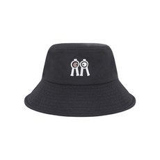 롤링롤라이 버킷햇 블랙 화이트브라운아이 Bucket Hat Black White Brown Eye