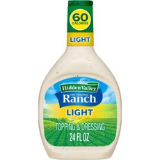 히든벨리 오리지널 랜치 라이트 샐러드 드레싱 앤 토핑 Hidden Valley Original Ranch Light, 1개, 710ml
