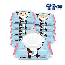 안전한 달곰이 아기물티슈 데일리 플레인 캡형10팩 45g/80매, 상세설명 참조, 데일리 플레인 캡형 10팩
