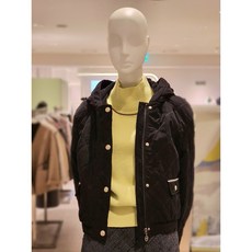 ZOOC(쥬크) 퀄팅 버튼포인트 숏 후드점퍼 Z224MSJ002
