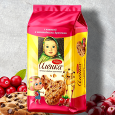 Печенье Alyonka с шоколадом и клюквой, 140 г