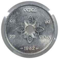 라오스주화 1952년 20센트/332, 1개
