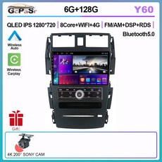 카플레이 모니터 닛산 TEANA J31 230JK SM5 멀티미디어 Automotiva 수신기 라디오 No 2 소음 디스플레이 BT를 위한 CARPLAY 안드로이드 화면, 6.6-128G CAM