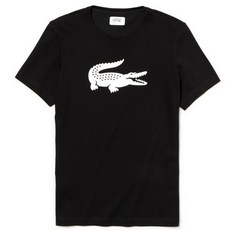 라코스테 테크니컬 져지 테니스 티셔츠 검/흰 [TH337751258_Y]