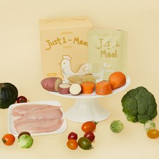 한끼뚝딱 강아지 수제 화식 사료 닭고기 640g, 명태 640g(80gx8)