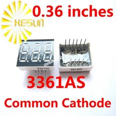 5PCS x 0.36 인치 빨간색 파란색 녹색 3 디지털 튜브 3361AS LED 디스플레이 모듈, 02 Red Anode 3361BS, 02 Red Anode 3361BS
