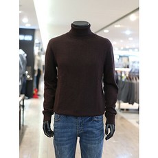 [바쏘옴므] 브라운 캐시미어 혼방 폴라 니트 WST3WN10