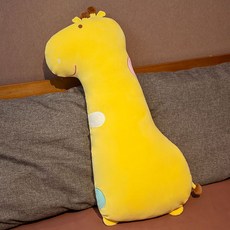 이동식 및 세척 가능한 긴 베개 봉제 인형 잠자는 대형 인형 바디 베개, 기린