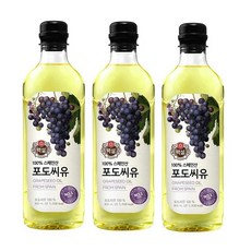 백설 포도씨유, 900ml, 3개