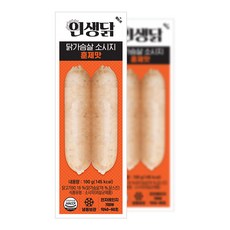 인생닭 닭가슴살 소시지 훈제맛 100g 10팩, 100개