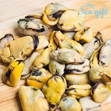 [씨기프트]자숙 바지락살 1kg (200g x 5팩) 손질 조개 육수 탕, 자숙홍합살 1kg(200g X5개), 5개