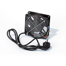 저소음 조용한 AC쿨러 120mm 220V 쿨링팬 서버 허브랙 냉각펜, 블랙, 1개