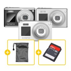 아이쏘우 스냅픽스 디지털 카메라 KLDC01N 실버 + 파우치 + 128G 메모리