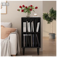 레코드판 수납장 보관함 수납 월넛 정리 장식장 엘피 꽂이 정리함, 책장송목블랙45/32/88.9
