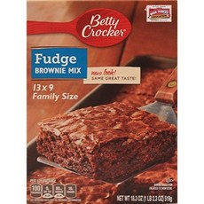 Betty Crocker Fudge Brownie Mix Family Size 18.3oz. ( Betty Crocker 퍼지 브라우니 믹스 패밀리 사이즈 18.3oz. (2개 팩, 1개, 518g