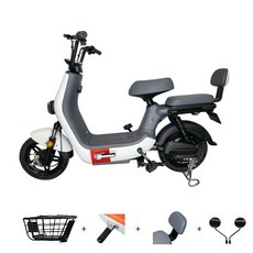 아이마 D350 - 48V20Ah 리튬배터리 1회 완충 최대 75km 주행 - 30대 총알 배송!, 화이트 + 피에스타 레드 순정 풀옵션