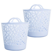 올맘 다용도 빨래바구니 40L, 스카이블루