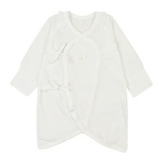 아가방 중계점 릴리 배내가운 (O/WHITE) *24년 여름신상* 은은한 패턴 레이스 배색 디자인 활용도 높은 배냇가운 출산준비물