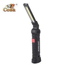 작업등 Coba 작업 cob 램프 빛 usb 충전식 플래시 라이트 방수 휴대용 회전 마그네틱 후크 조명, 2.big 사이즈, 1개
